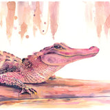 Pink Alligator 5" x 7" Lyla Clayre Print