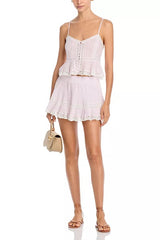 Gloriana Cotton Mini Skirt ~ Orchid Ice