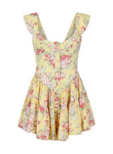 The Elisabeth Romper Dress ~ Yellow Rose