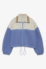 Saide Floral Fleece Jacket ~ Blue