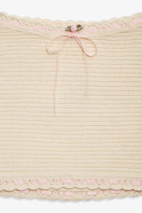 Kelsey Crochet Mini Skirt ~ Cream