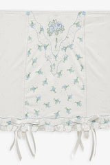 Budding Blossom Garter Skirt ~ White