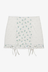 Budding Blossom Garter Skirt ~ White