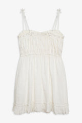 Edie Eyelet Slip Dress ~ White