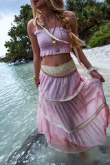 Phia Cotton Mixed Print Maxi Skirt ~ Taffy Twist