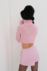 Vera Cropped Cut Out Sweater