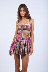 Patchwork Perfection Romper Dress