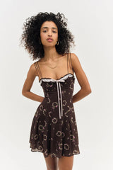 Kate Mini Dress ~ Brown
