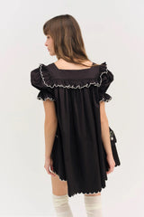 Tea Time Babydoll Dress ~ Black
