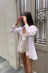 Butter Me Up Lace Onesie ~ Biscotti