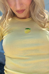 It's the Little Things Ribbed Baby Tee ~ Lemon