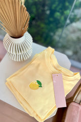 It's the Little Things Ribbed Baby Tee ~ Lemon