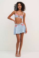 Vintage Rose Eyelet Skirt