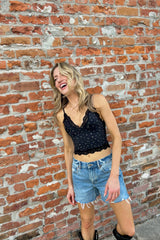 Butter Me Up Lace Cami ~ Midnight Floral