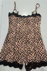 Butter Me Up Lace Onesie ~ Leopard