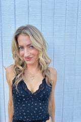 Butter Me Up Lace Cami ~ Midnight Floral