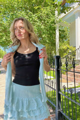Straight to the Pointelle Ruffle Mini