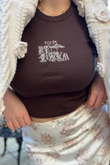 It's the Little Things Ribbed Baby Tee ~ French Cafe