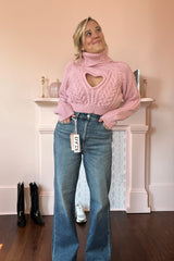 Vera Cropped Cut Out Sweater