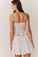 Avra Cotton Victorian Top ~ White