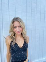 Butter Me Up Lace Cami ~ Midnight Floral
