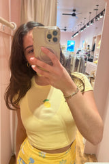 It's the Little Things Ribbed Baby Tee ~ Lemon