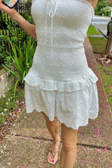 C'est La Vie Smocked Cotton Mini