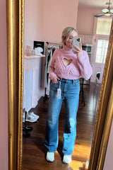 Vera Cropped Cut Out Sweater