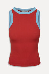 Cuddle Ribbed Tank Top ~ Cherry