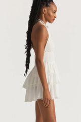 Deanna Halter Dress ~ True White