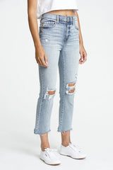 Shy Girl High Rise Crop Flare ~ Jewel