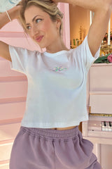 It's the Little Things Ribbed Baby Tee ~ Mardi Gras Bow