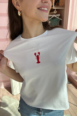 It's the Little Things Boxy Tee ~ Crawfish