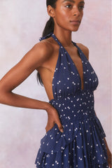 Deanna Halter Dress ~ Navy Nightfall