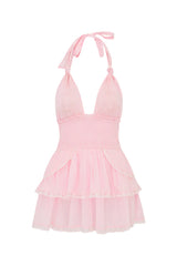 Deanna Halter Dress ~ Pink