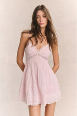 Docila Cotton Mini Dress ~ Pink