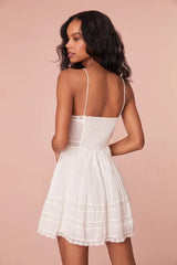 Docila Cotton Mini Dress ~ White