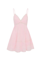 Docila Cotton Mini Dress ~ Pink