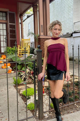 Level Up Vegan Leather Skort