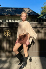 Faux Real Suede Mini Skirt