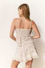 Faelith Lace Printed Cotton Top ~ Chantilly