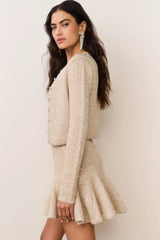 Sarajane Sequin Stretch Knit Mini Dress ~ Honey Gold