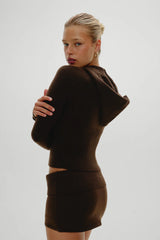 Briar Knit Mini Skort ~ Chocolate Brown
