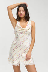Chloe Silk Mini Dress ~ Chateau Floral