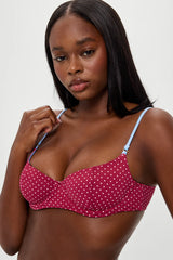 Cola Polka Dot Bikini Top ~ Tuscany