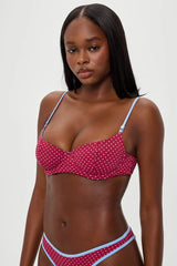 Cola Polka Dot Bikini Top ~ Tuscany