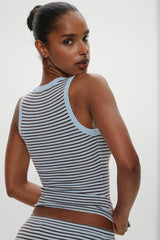 Cuddle Knit Tank Top ~ Montauk Stripe