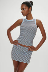 Cuddle Knit Tank Top ~ Montauk Stripe