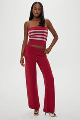 Destiny Knit Tube Top ~ Collegiate Stripe