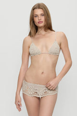 Shelly Crochet Shine Swim Skirt ~ Birthday Suit